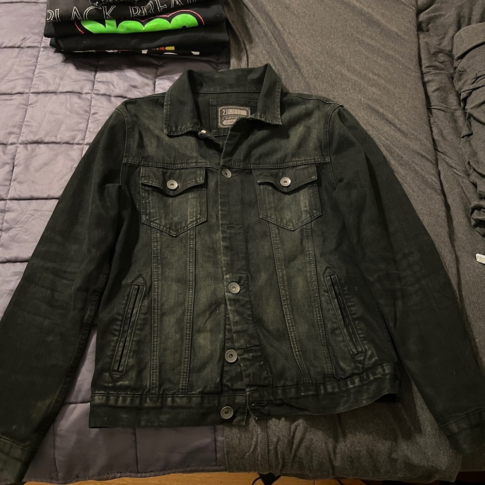 21men Black Denim Jacket
